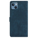 For iPhone 15 Plus Stand Skin-touch Cell Phone Cover PU Leather Wallet Slim-Fit Mobile Phone Case