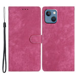 For iPhone 15 Plus Stand Skin-touch Cell Phone Cover PU Leather Wallet Slim-Fit Mobile Phone Case