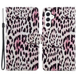For Samsung Galaxy S23 FE PU Leather Phone Case Wallet Stand Pattern Printing Cover with Strap