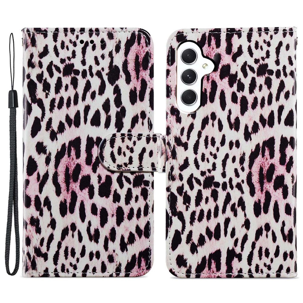 For Samsung Galaxy S23 FE PU Leather Phone Case Wallet Stand Pattern Printing Cover with Strap