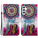 For Samsung Galaxy S23 FE PU Leather Phone Case Wallet Stand Pattern Printing Cover with Strap