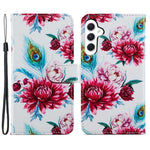 For Samsung Galaxy S23 FE PU Leather Phone Case Wallet Stand Pattern Printing Cover with Strap