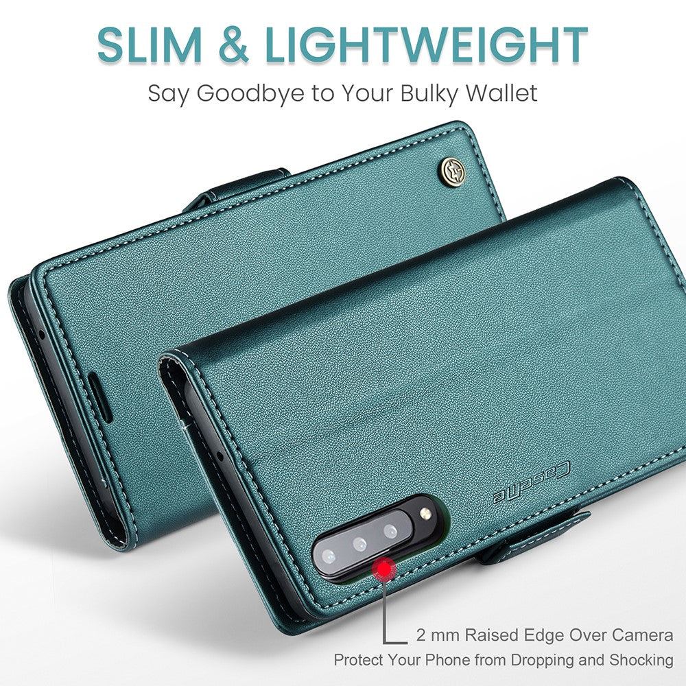 For Samsung Galaxy A30s / A50 / A50s Leather Case CASEME 023 RFID Blocking 3 Card Slot Mobile Cover