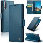 For Samsung Galaxy A30s / A50 / A50s Leather Case CASEME 023 RFID Blocking 3 Card Slot Mobile Cover