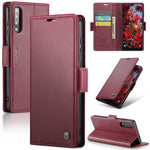 For Samsung Galaxy A30s / A50 / A50s Leather Case CASEME 023 RFID Blocking 3 Card Slot Mobile Cover