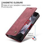 CASEME 013 Series For Samsung Galaxy Z Fold5 5G Wallet Leather Phone Case Stand Phone Cover