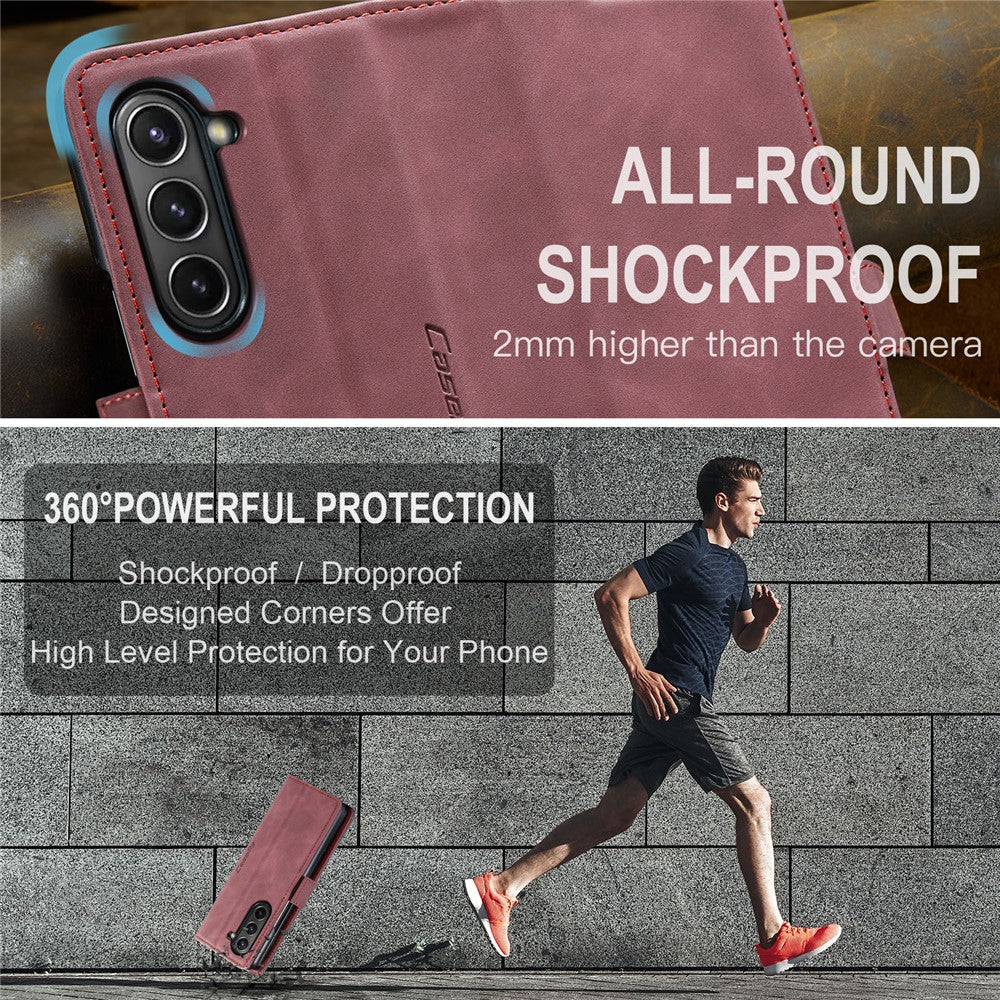 CASEME 013 Series For Samsung Galaxy Z Fold5 5G Wallet Leather Phone Case Stand Phone Cover