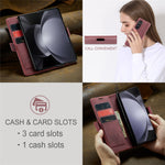 CASEME 013 Series For Samsung Galaxy Z Fold5 5G Wallet Leather Phone Case Stand Phone Cover