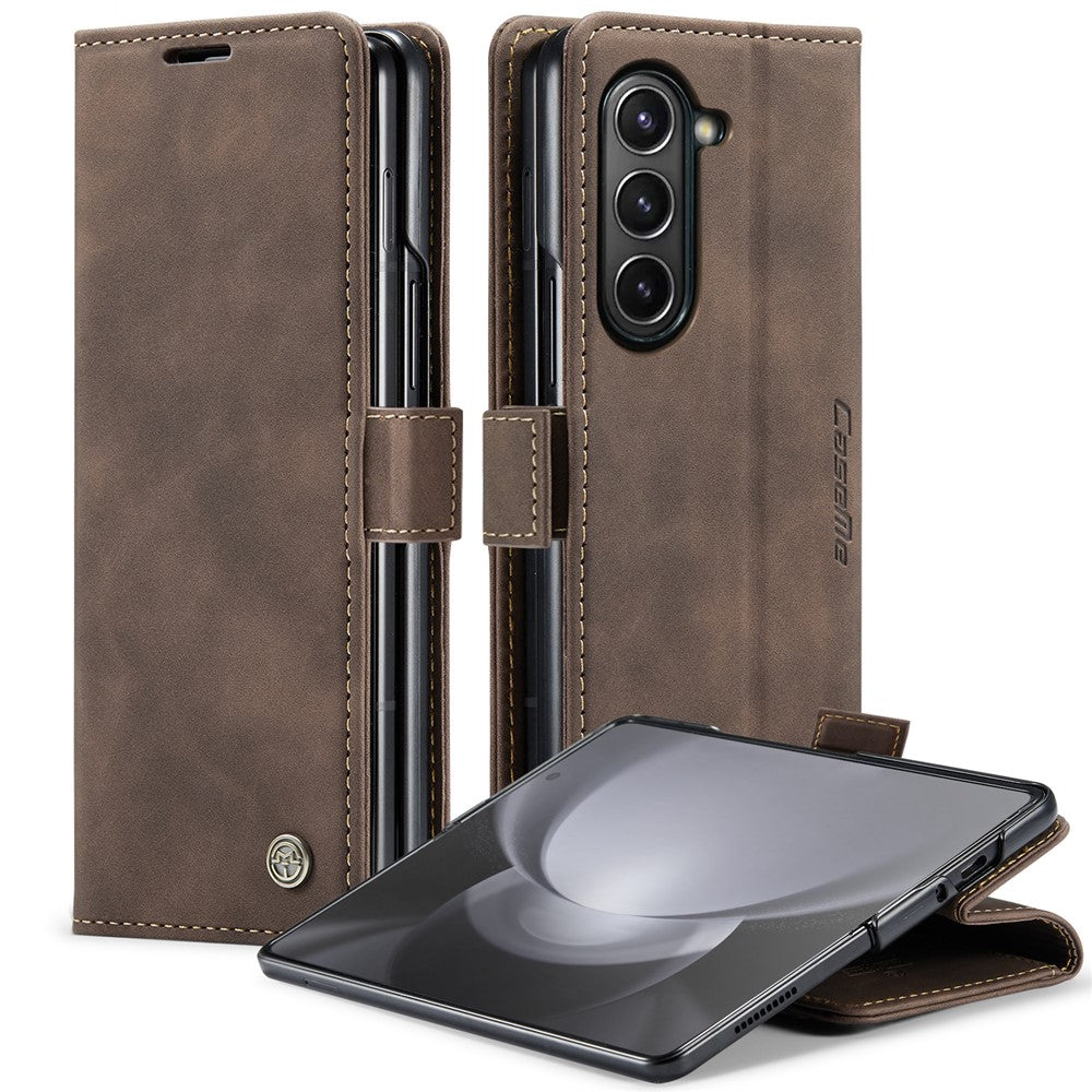 CASEME 013 Series For Samsung Galaxy Z Fold5 5G Wallet Leather Phone Case Stand Phone Cover