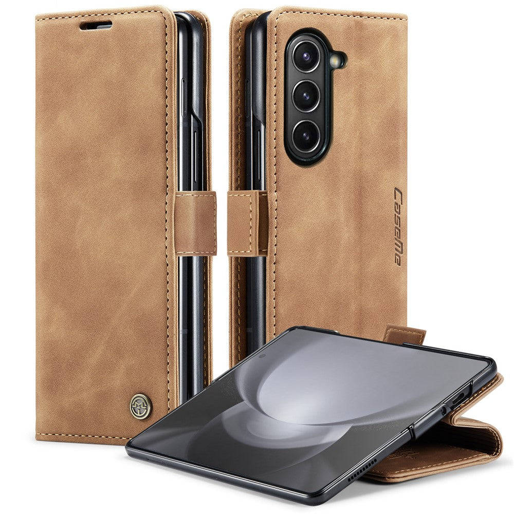 CASEME 013 Series For Samsung Galaxy Z Fold5 5G Wallet Leather Phone Case Stand Phone Cover