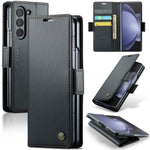 For Samsung Galaxy Z Fold5 5G Leather Case CASEME 023 RFID Blocking 3 Card Slot Mobile Cover