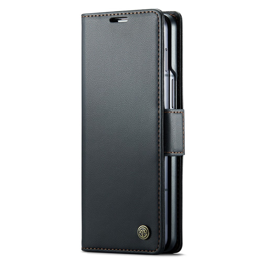 For Samsung Galaxy Z Fold5 5G Leather Case CASEME 023 RFID Blocking 3 Card Slot Mobile Cover