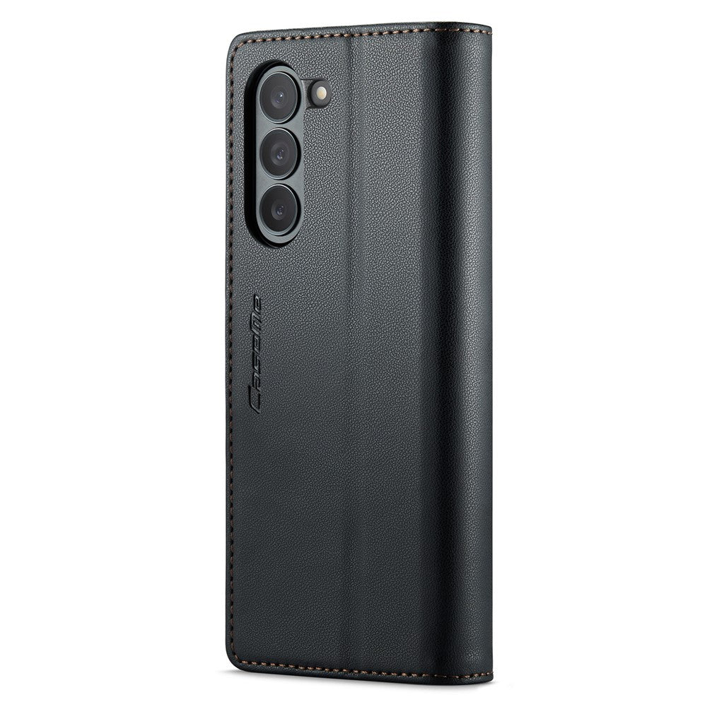 For Samsung Galaxy Z Fold5 5G Leather Case CASEME 023 RFID Blocking 3 Card Slot Mobile Cover