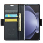 For Samsung Galaxy Z Fold5 5G Leather Case CASEME 023 RFID Blocking 3 Card Slot Mobile Cover