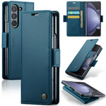 For Samsung Galaxy Z Fold5 5G Leather Case CASEME 023 RFID Blocking 3 Card Slot Mobile Cover