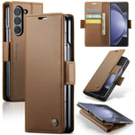 For Samsung Galaxy Z Fold5 5G Leather Case CASEME 023 RFID Blocking 3 Card Slot Mobile Cover