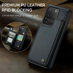 For Samsung Galaxy S20 Ultra Phone Case CASEME C22 Leather Back Cover with RFID Blocking Card Slots