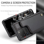 For Samsung Galaxy S20 Ultra Phone Case CASEME C22 Leather Back Cover with RFID Blocking Card Slots