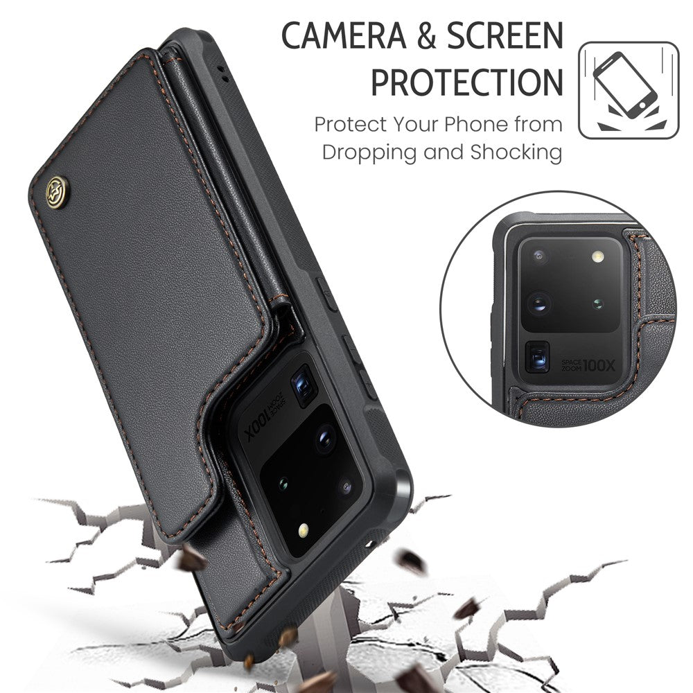 For Samsung Galaxy S20 Ultra Phone Case CASEME C22 Leather Back Cover with RFID Blocking Card Slots