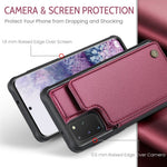 Til Samsung Galaxy S20 Plus 5G / S20 Plus 4G Telefoncover CASEME C22 Læderbagcover med RFID-blokerende kortpladser