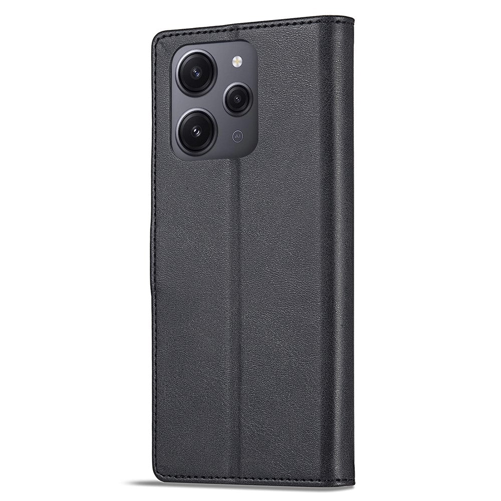 LC.IMEEKE For Xiaomi Redmi 12 4G PU Leather Flip Phone Case Calf Texture Wallet Stand Cover