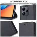 LC.IMEEKE For Xiaomi Redmi 12 4G PU Leather Flip Phone Case Calf Texture Wallet Stand Cover