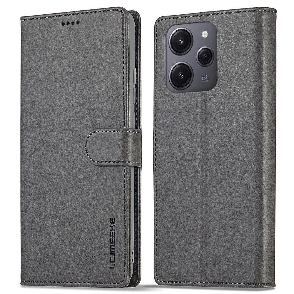 LC.IMEEKE For Xiaomi Redmi 12 4G PU Leather Flip Phone Case Calf Texture Wallet Stand Cover