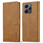 LC.IMEEKE For Xiaomi Redmi 12 4G PU Leather Flip Phone Case Calf Texture Wallet Stand Cover