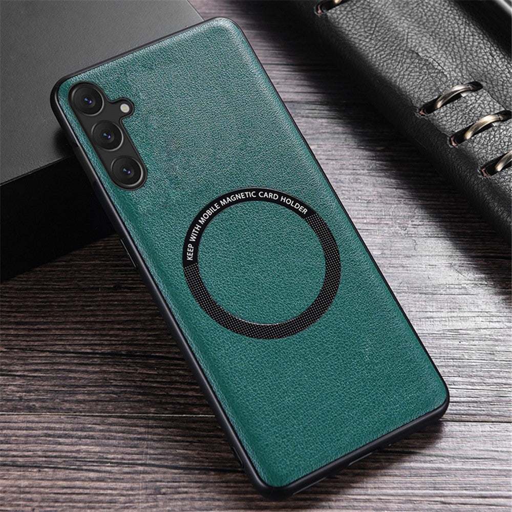 Samsung Galaxy S23 FE Magnetiskt mobilskal PU Läderbelagt TPU Skal Magnetiskt Skal