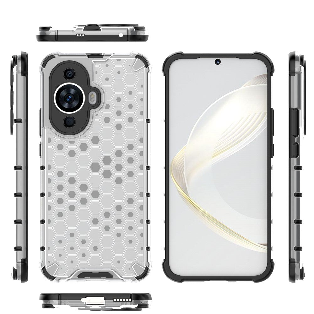 For Huawei nova 11 / nova 12s 4G / nova 12 Lite 4G Anti-drop TPU+PC Phone Case Honeycomb Texture Cell Phone Cover
