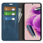Stand Cover for Xiaomi Redmi Note 12S 4G , Skin-touch Flip Case PU Leather Wallet Smartphone Shell