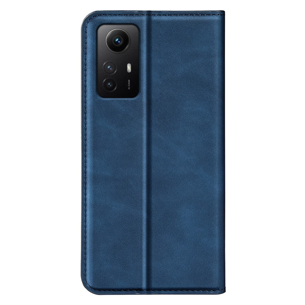 Stand Cover for Xiaomi Redmi Note 12S 4G , Skin-touch Flip Case PU Leather Wallet Smartphone Shell