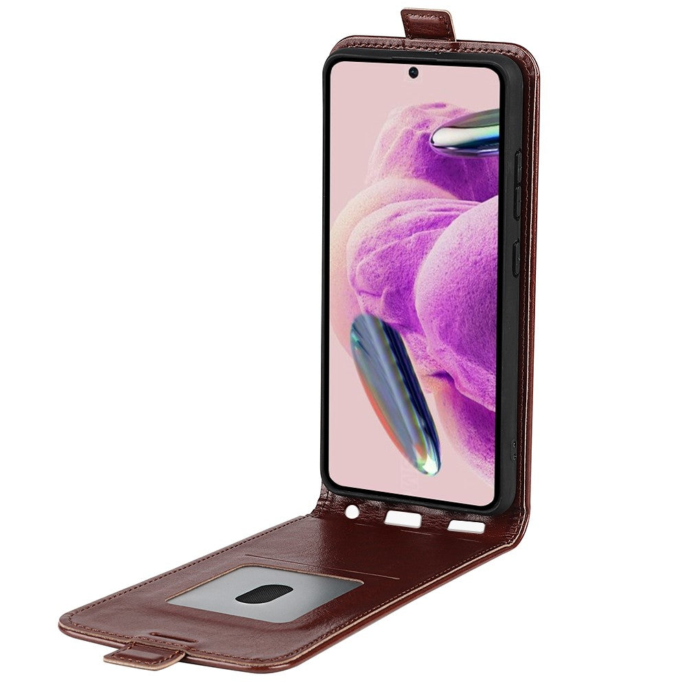 For Xiaomi Redmi Note 12S 4G Vertical Flip PU Leather Phone Case with Card Slot Shock-absorbing Phone Cover