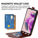 For Xiaomi Redmi Note 12S 4G Vertical Flip PU Leather Phone Case with Card Slot Shock-absorbing Phone Cover