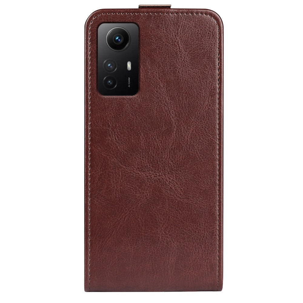 For Xiaomi Redmi Note 12S 4G Vertical Flip PU Leather Phone Case with Card Slot Shock-absorbing Phone Cover