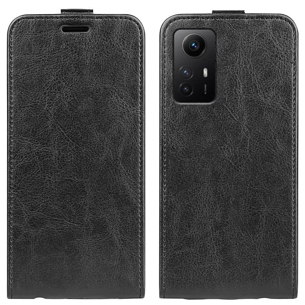 For Xiaomi Redmi Note 12S 4G Vertical Flip PU Leather Phone Case with Card Slot Shock-absorbing Phone Cover