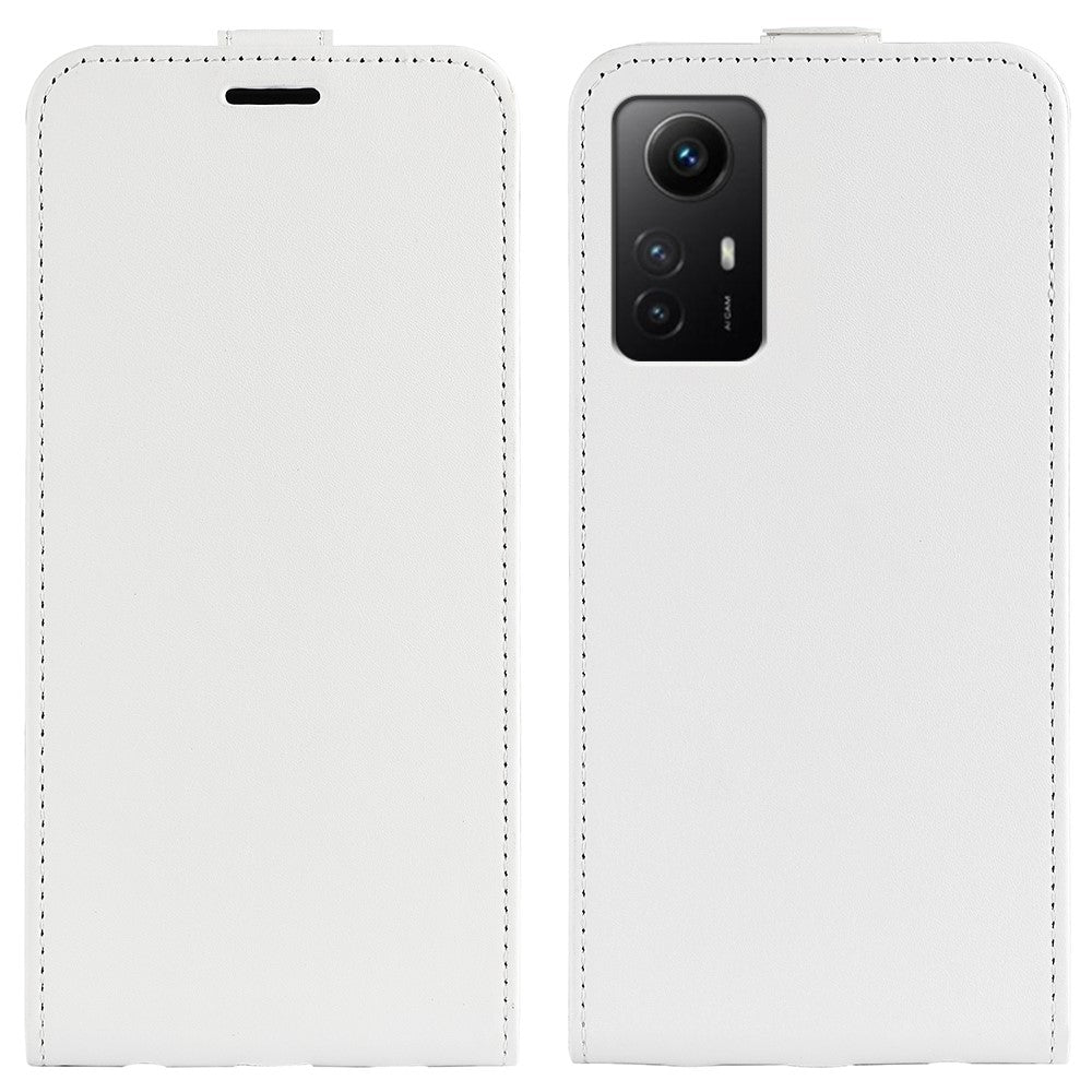 For Xiaomi Redmi Note 12S 4G Vertical Flip PU Leather Phone Case with Card Slot Shock-absorbing Phone Cover