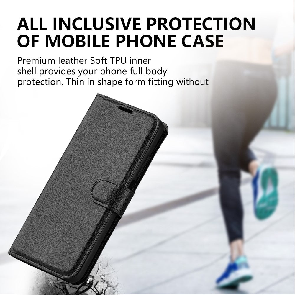 For Xiaomi Redmi Note 12S 4G Litchi Texture Wallet Phone Cover Stand PU Leather Case