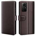 For Xiaomi Redmi Note 12S 4G Case Genuine Split Leather Phone Cover with Wallet Stand