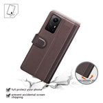 For Xiaomi Redmi Note 12S 4G Case Genuine Split Leather Phone Cover with Wallet Stand