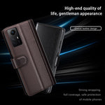 For Xiaomi Redmi Note 12S 4G Case Genuine Split Leather Phone Cover with Wallet Stand