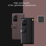 For Xiaomi Redmi Note 12S 4G Case Genuine Split Leather Phone Cover with Wallet Stand