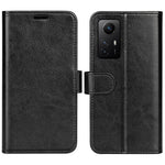 Phone Wallet Case for Xiaomi Redmi Note 12S 4G Crazy Horse Texture PU Leather Stand Cover