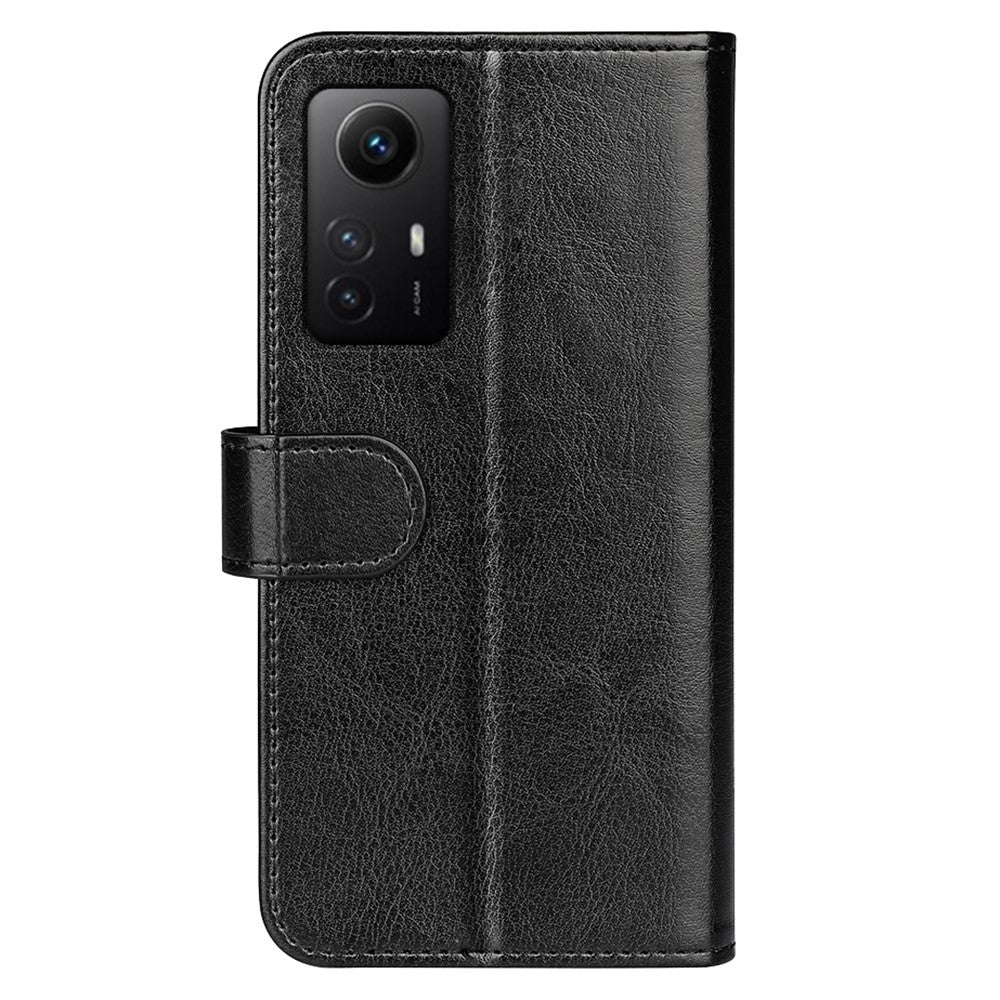 Phone Wallet Case for Xiaomi Redmi Note 12S 4G Crazy Horse Texture PU Leather Stand Cover