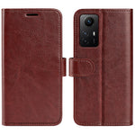 Phone Wallet Case for Xiaomi Redmi Note 12S 4G Crazy Horse Texture PU Leather Stand Cover