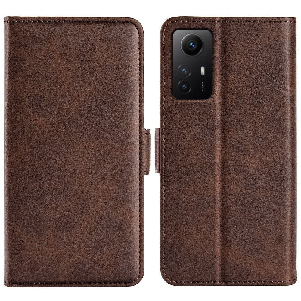 Stand Cover for Xiaomi Redmi Note 12S 4G PU Leather Wallet Shockproof Calf Texture Phone Case