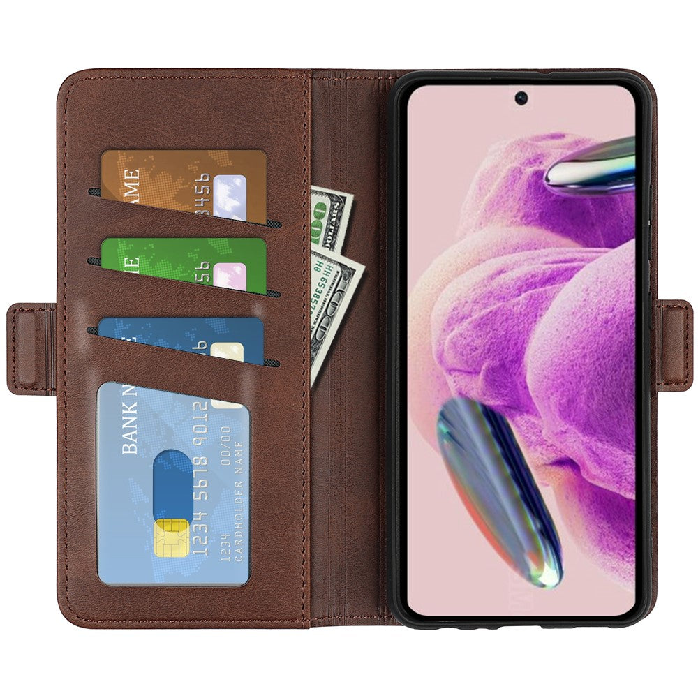 Stand Cover for Xiaomi Redmi Note 12S 4G PU Leather Wallet Shockproof Calf Texture Phone Case