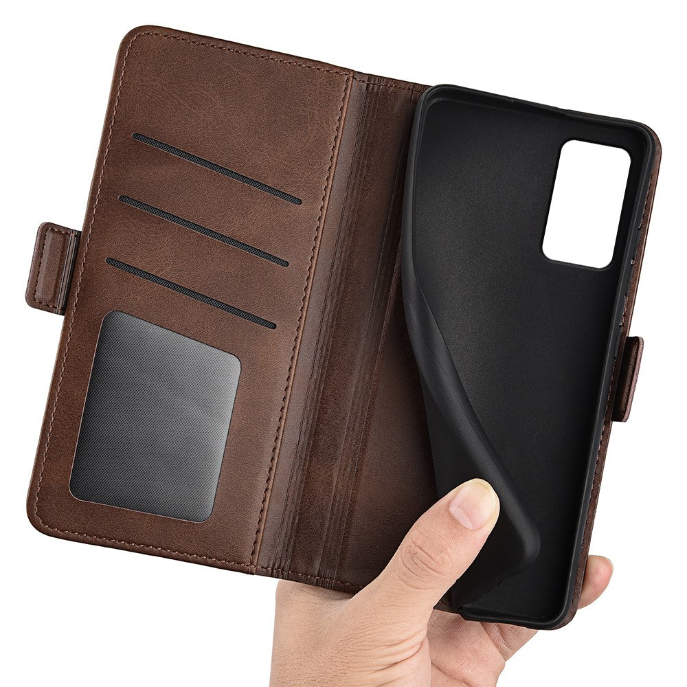Stand Cover for Xiaomi Redmi Note 12S 4G PU Leather Wallet Shockproof Calf Texture Phone Case