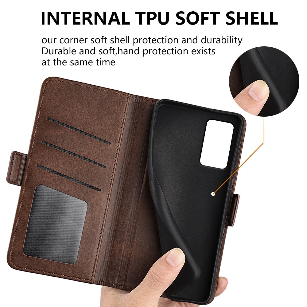 Stand Cover for Xiaomi Redmi Note 12S 4G PU Leather Wallet Shockproof Calf Texture Phone Case