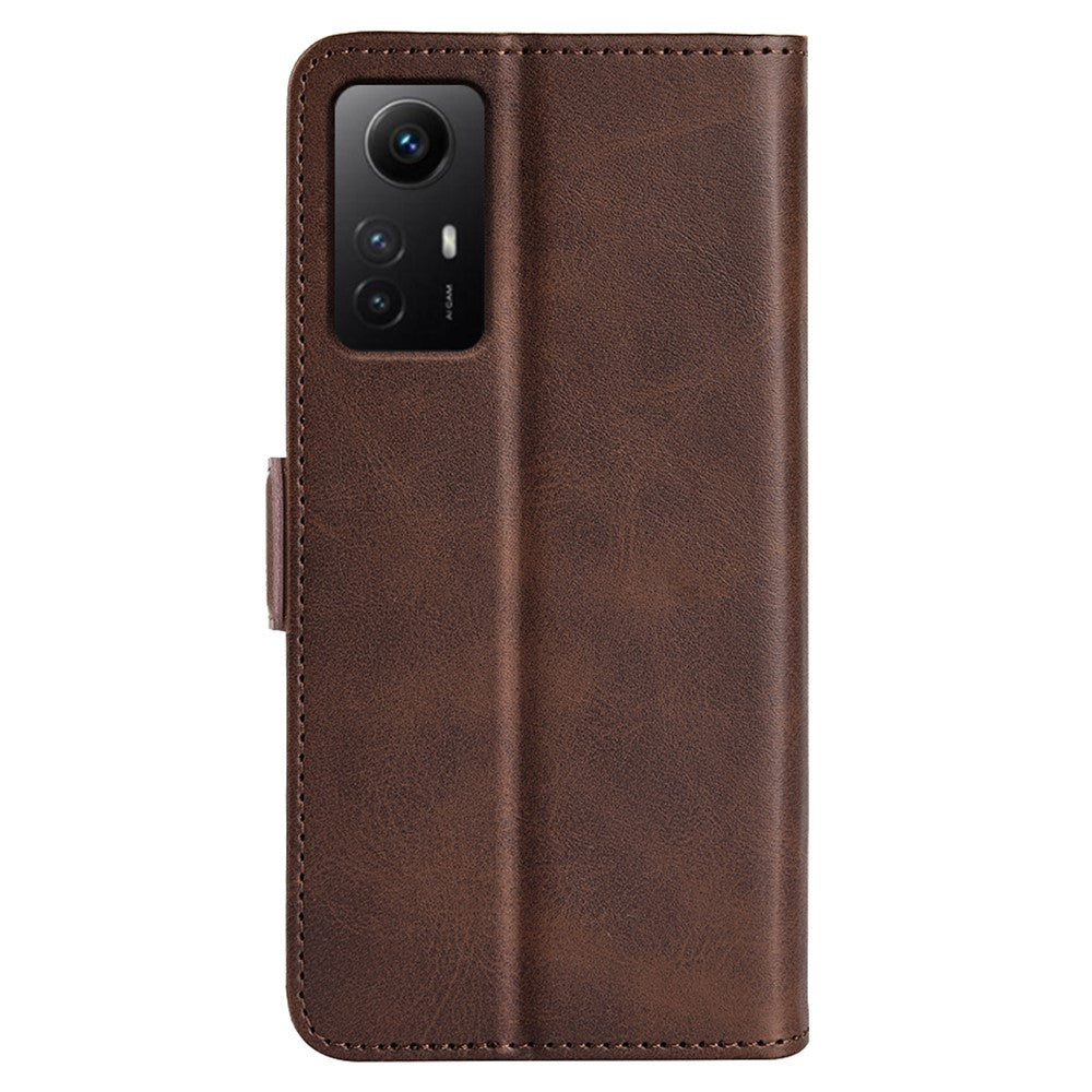 Stand Cover for Xiaomi Redmi Note 12S 4G PU Leather Wallet Shockproof Calf Texture Phone Case
